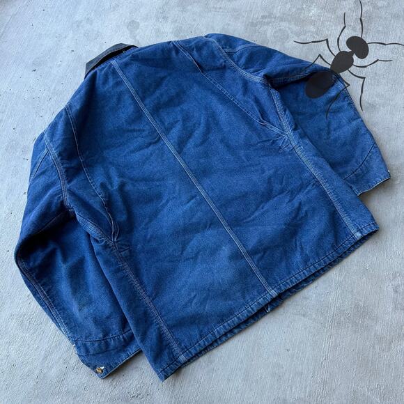 Vintage Y2K Carhartt denim blue chore work wear jacket - Picture 5 of 7